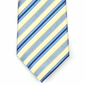 Robert Allan Striped Blue and Yellow Tie
